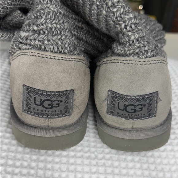 UGG Grey Kit Button Boots - Size 8 - Picture 4 of 7